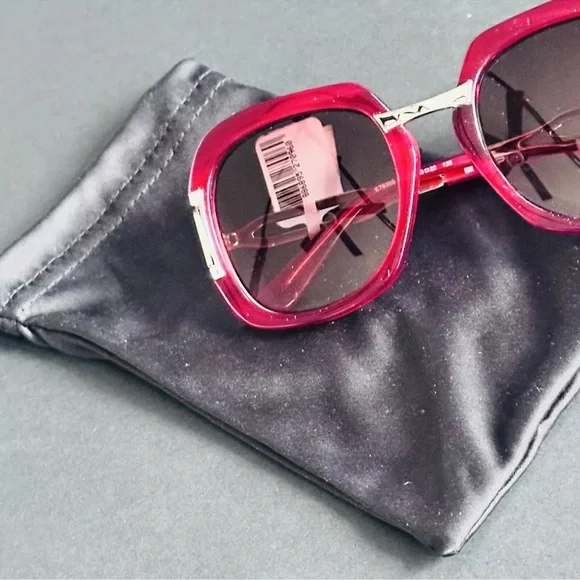 NWT Italy Etro Women Sunglasses Oversize Square 53MM Red  display picture 1